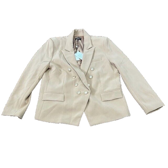 Generation Love Delilah Crepe Blazer Jacket Double Breasted Peak Lapel Camel XXL - Picture 2 of 10